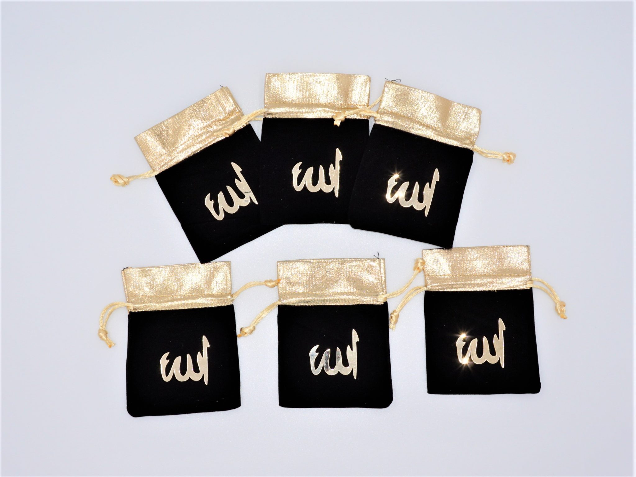 30 x Ramadan Samt-Geschenkbeutel Schwarz - Lale Collection®